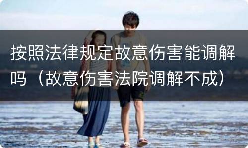 按照法律规定故意伤害能调解吗（故意伤害法院调解不成）