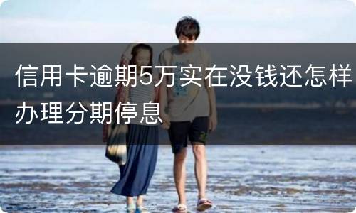 信用卡逾期5万实在没钱还怎样办理分期停息