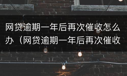 网贷逾期一年后再次催收怎么办（网贷逾期一年后再次催收怎么办呢）