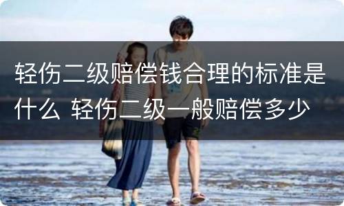 轻伤二级赔偿钱合理的标准是什么 轻伤二级一般赔偿多少