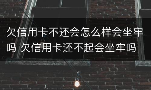 欠信用卡不还会怎么样会坐牢吗 欠信用卡还不起会坐牢吗