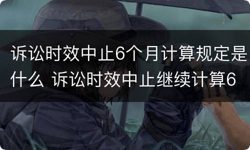 诉讼时效中止6个月计算规定是什么 诉讼时效中止继续计算6个月