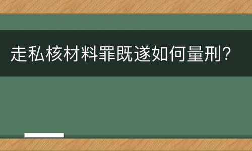 走私核材料罪既遂如何量刑?