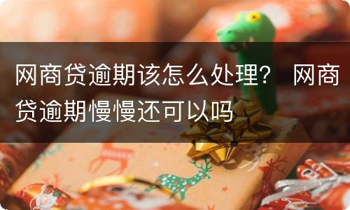 网商贷逾期该怎么处理？ 网商贷逾期慢慢还可以吗
