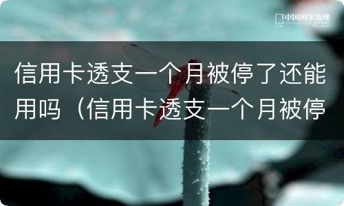 信用卡透支一个月被停了还能用吗（信用卡透支一个月被停了还能用吗）