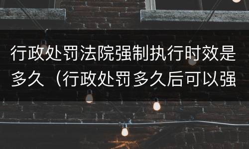 行政处罚法院强制执行时效是多久（行政处罚多久后可以强制执行）
