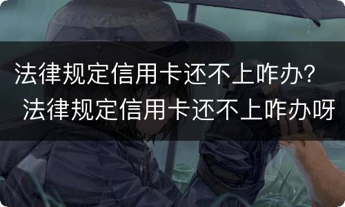 法律规定信用卡还不上咋办？ 法律规定信用卡还不上咋办呀
