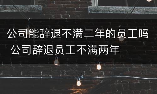 公司能辞退不满二年的员工吗 公司辞退员工不满两年
