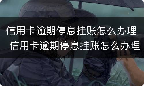信用卡逾期停息挂账怎么办理 信用卡逾期停息挂账怎么办理手续