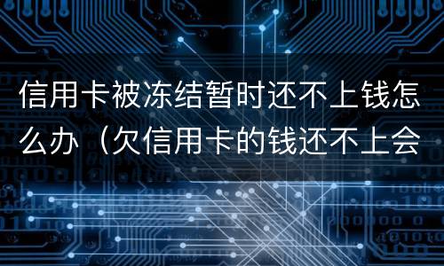 信用卡被冻结暂时还不上钱怎么办（欠信用卡的钱还不上会冻结房产吗）