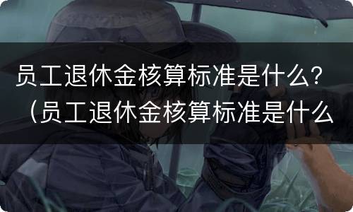 员工退休金核算标准是什么？（员工退休金核算标准是什么啊）