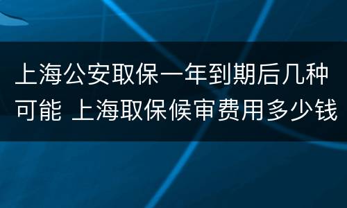 上海公安取保一年到期后几种可能 上海取保候审费用多少钱