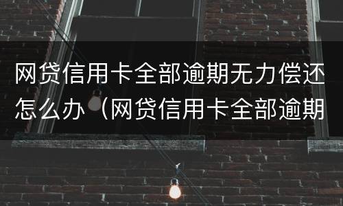 网贷信用卡全部逾期无力偿还怎么办（网贷信用卡全部逾期无力偿还怎么办讨论吧）