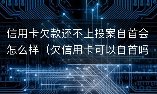 信用卡欠款还不上投案自首会怎么样（欠信用卡可以自首吗）