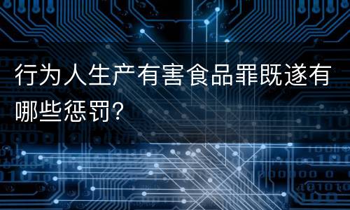 行为人生产有害食品罪既遂有哪些惩罚？