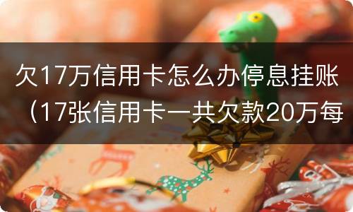 欠17万信用卡怎么办停息挂账（17张信用卡一共欠款20万每月）