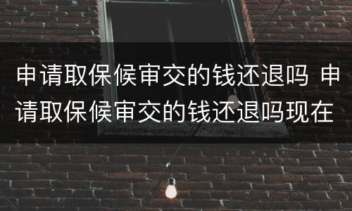 申请取保候审交的钱还退吗 申请取保候审交的钱还退吗现在