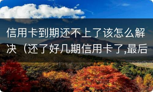 信用卡到期还不上了该怎么解决（还了好几期信用卡了,最后还不起怎么办?）