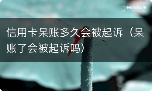 信用卡呆账多久会被起诉（呆账了会被起诉吗）