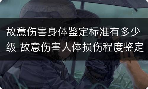 故意伤害身体鉴定标准有多少级 故意伤害人体损伤程度鉴定标准