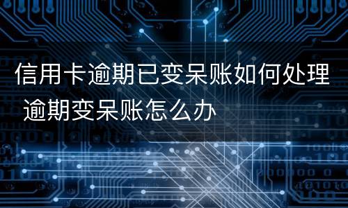信用卡逾期已变呆账如何处理 逾期变呆账怎么办