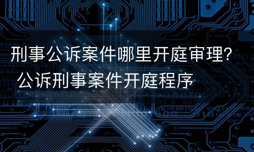 刑事公诉案件哪里开庭审理？ 公诉刑事案件开庭程序