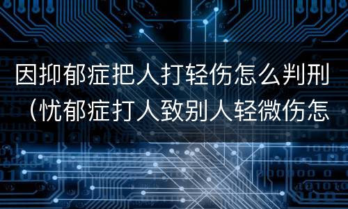 因抑郁症把人打轻伤怎么判刑（忧郁症打人致别人轻微伤怎么判决）