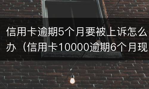 信用卡逾期5个月要被上诉怎么办（信用卡10000逾期6个月现在是起诉状态怎办）