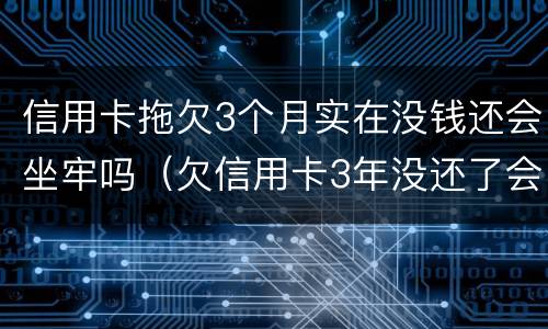 信用卡拖欠3个月实在没钱还会坐牢吗（欠信用卡3年没还了会坐牢吗）