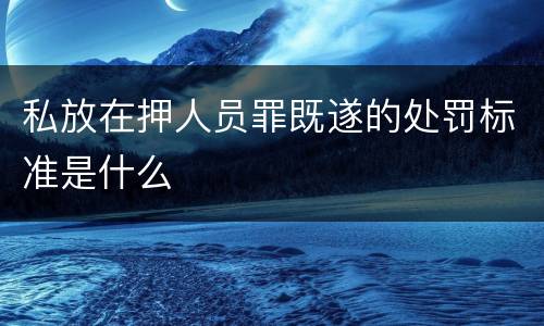 私放在押人员罪既遂的处罚标准是什么