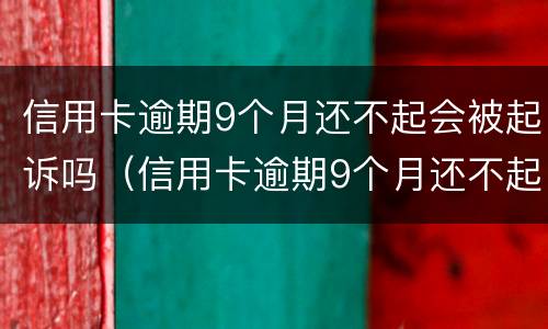 信用卡逾期9个月还不起会被起诉吗（信用卡逾期9个月还不起会被起诉吗怎么办）