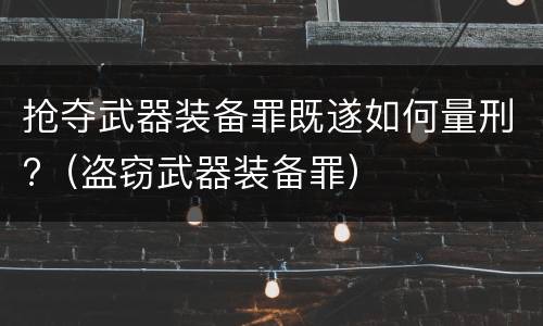 抢夺武器装备罪既遂如何量刑?（盗窃武器装备罪）