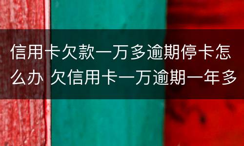 信用卡欠款一万多逾期停卡怎么办 欠信用卡一万逾期一年多了