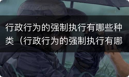行政行为的强制执行有哪些种类（行政行为的强制执行有哪些种类规定）