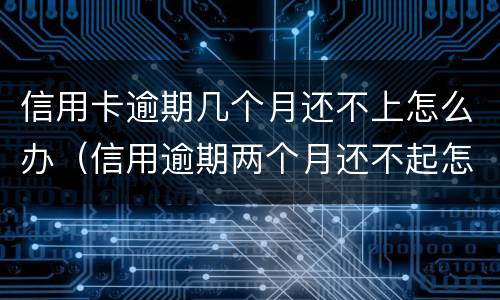信用卡逾期几个月还不上怎么办（信用逾期两个月还不起怎么办）
