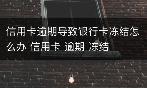 信用卡逾期导致银行卡冻结怎么办 信用卡 逾期 冻结