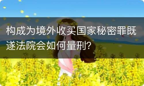 构成为境外收买国家秘密罪既遂法院会如何量刑？